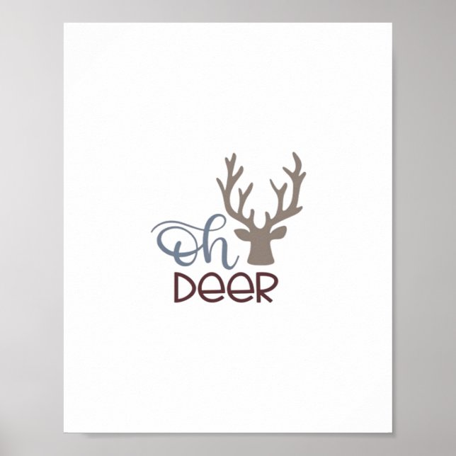 Oh Deer Retro Classic Design  Poster (Front)