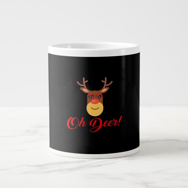 Oh Deer Retro Classic   Large Coffee Mug (Front)