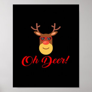 Oh Deer Retro Classic Poster