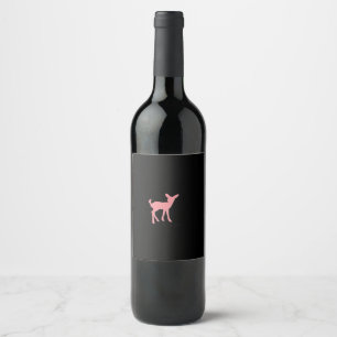 Oh Deer Retro Classic Style Wine Label