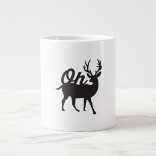 Oh Deer Retro Classic Vibe  Large Coffee Mug