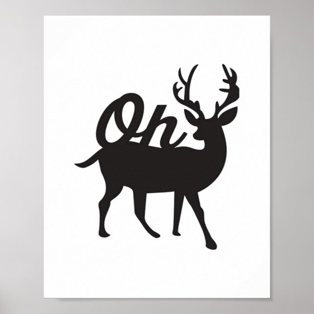 Oh Deer Retro Classic Vibe  Poster (Front)