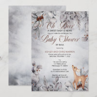 Oh Deer Rustic Winter Floral Baby Shower by Mail I