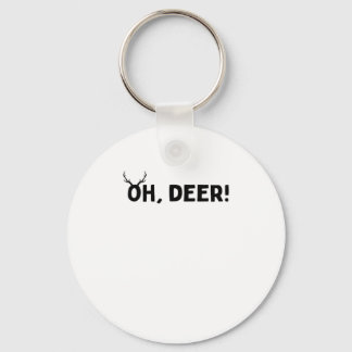 Oh Deer Simple Aesthetic Keychain