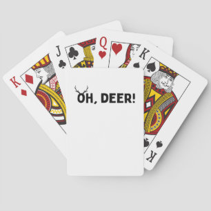 Oh Deer Simple Aesthetic Playing Cards