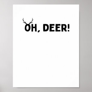 Oh Deer Simple Aesthetic  Poster