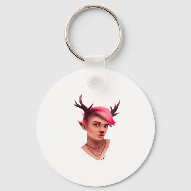 Oh Deer Simple Creative Style Key Ring (Front)