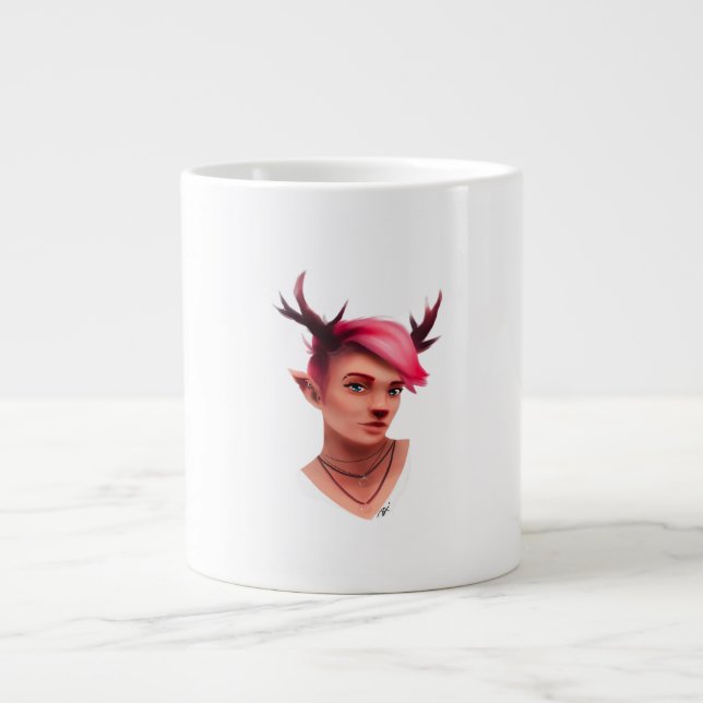Oh Deer Simple Creative Style  Large Coffee Mug (Front)