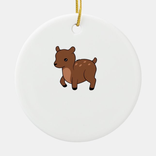 Oh Deer Soft Minimal Design Ceramic Tree Decoration (Front)