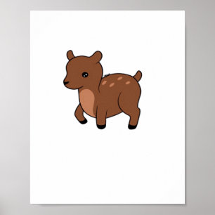 Oh Deer Soft Minimal Design  Poster
