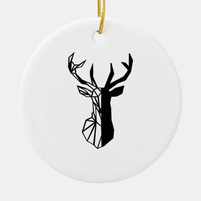 Oh Deer Soft Minimal Vibe Ceramic Tree Decoration (Front)
