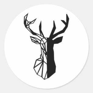 Oh Deer Soft Minimal Vibe  Classic Round Sticker