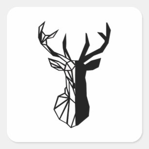 Oh Deer Soft Minimal Vibe  Square Sticker