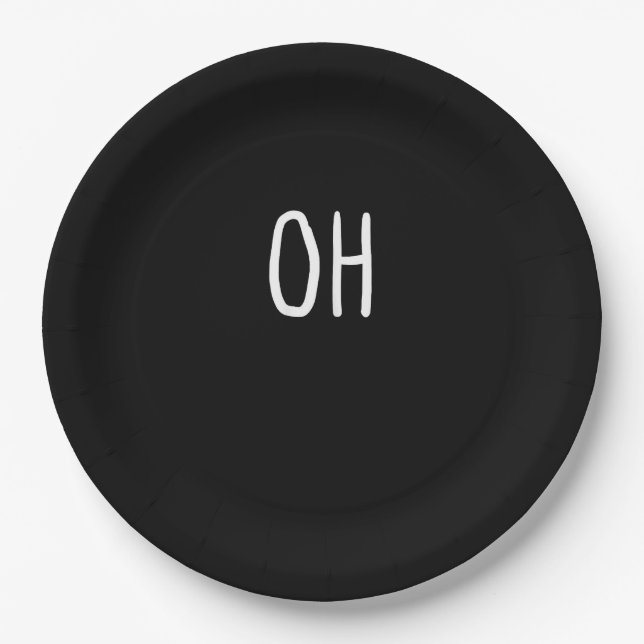 Oh Deer Trendy Halloween Style  Paper Plate (Front)