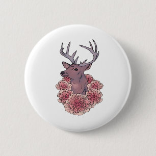Oh Deer Trendy Minimal Aesthetic  6 Cm Round Badge