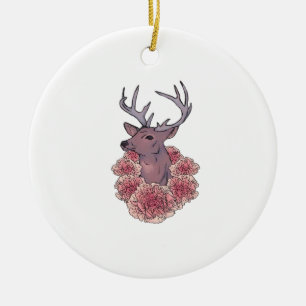 Oh Deer Trendy Minimal Aesthetic Ceramic Tree Decoration
