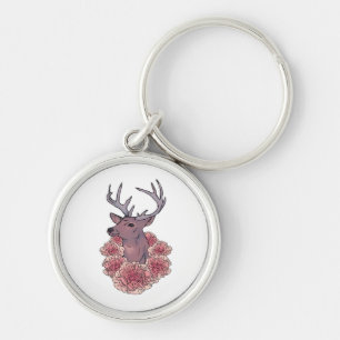 Oh Deer Trendy Minimal Aesthetic  Key Ring