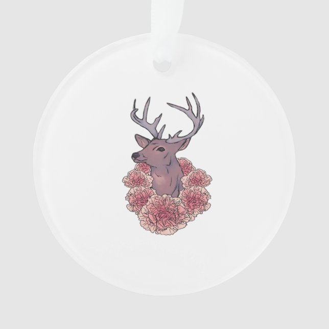 Oh Deer Trendy Minimal Aesthetic Ornament (Front)