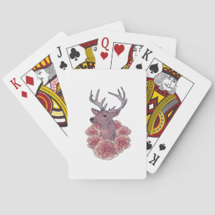 Oh Deer Trendy Minimal Aesthetic  Playing Cards