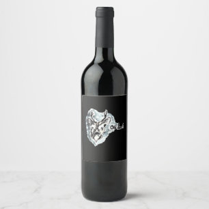 Oh Deer Trendy Modern Style Wine Label
