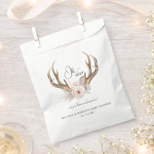 Oh Deer Watercolor Baby Shower Favour Bags