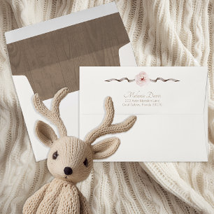 "Oh Deer" Watercolor Baby Shower Napkins Envelope