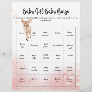 Oh Deer We're having a baby shower Games Flyer