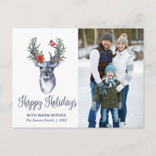 Oh Deer What a Year Christmas Holiday Greeting Pos Postcard