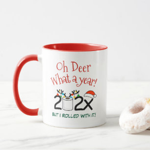 Oh Deer What A Year Funny 2022 Toilet Paper Rolls Mug
