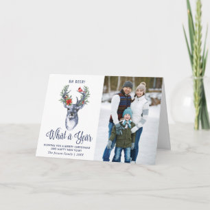 Oh Deer What a year Merry Christmas 2 PHOTO Card