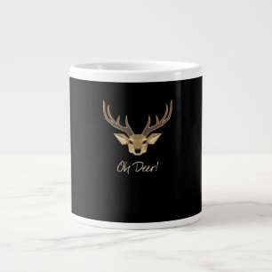 Oh Deer Whimsical Artistic Expression  Large Coffee Mug