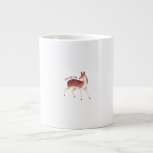 Oh Deer Whimsical Creative Design  Large Coffee Mug