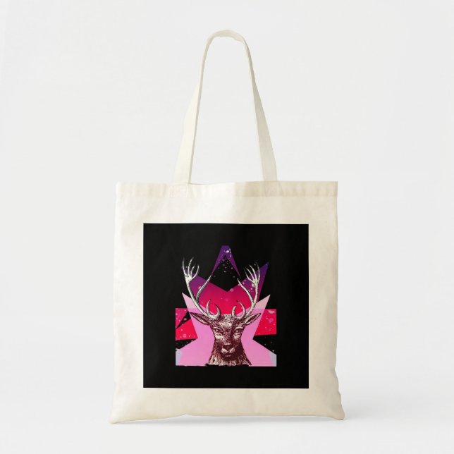 Oh Deer Whimsical Creative Design Tote Bag (Front)