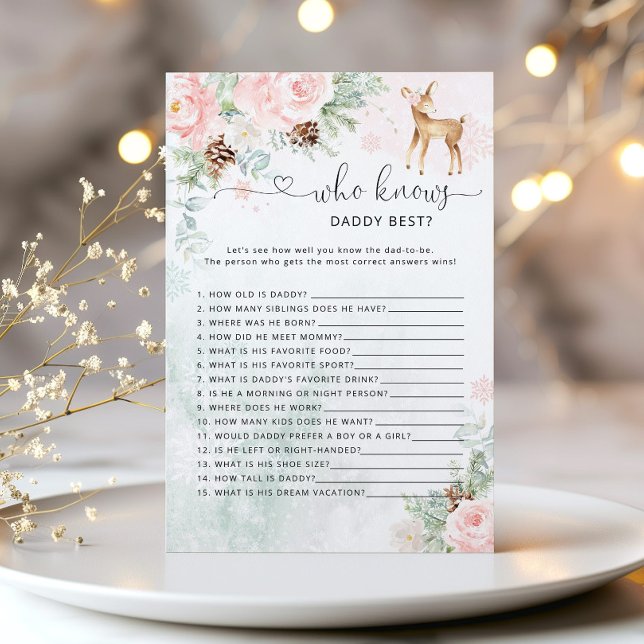 Oh Deer Who knows daddy best baby shower game (Creator Uploaded)