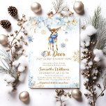 Oh Deer Winter Baby Boy Shower Invitation<br><div class="desc">Celebrate the upcoming arrival of a little prince with our "Oh Deer Winter Baby Boy Shower Invitation." This charming and whimsical invitation captures the essence of a winter wonderland with its serene shades of blue and delightful deer-themed design. As the first snowflakes fall, our invitation sets the stage for a...</div>