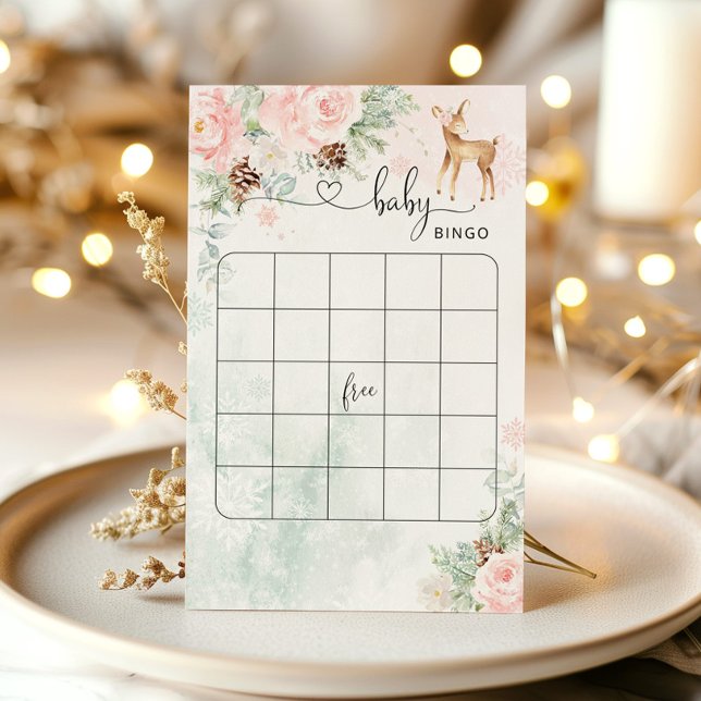 Oh Deer winter baby shower bingo game (Creator Uploaded)