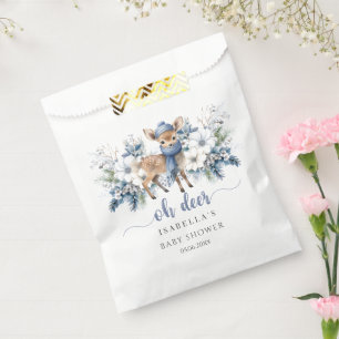 Oh Deer Winter Boy Baby Shower  Favour Bags