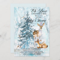 Oh Deer Woodland Animals Virtual Boy Baby Shower I