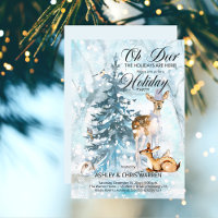 Oh Deer Woodland Animals Winter Holiday Party