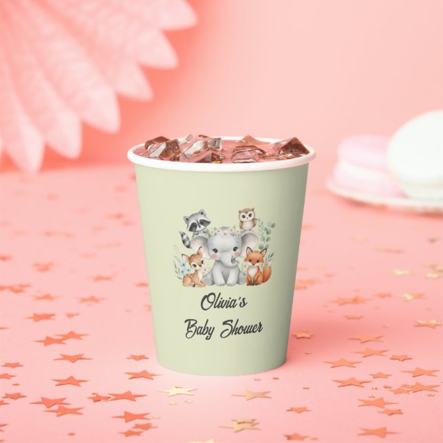 Oh Deer Woodland Baby Shower Cups (Insitu)