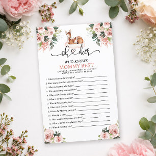 Oh Deer Woodland Floral Who Knows Mum Best Game