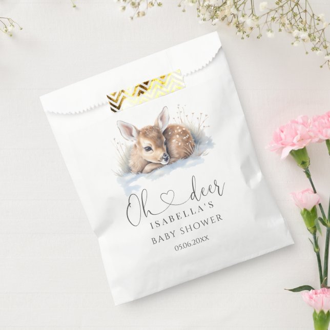 Oh Deer Woodland Winter Baby Shower Favour Bags (Sealed)