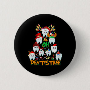 Oh Dentistree Fun Christmas Tree Dental Hygiene Xm 6 Cm Round Badge