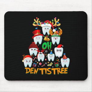 Oh Dentistree Fun Christmas Tree Dental Hygiene Xm Mouse Mat