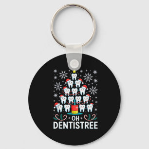 Oh Dentistree - Funny Christmas Tree Dental Hygien Key Ring
