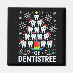 Oh Dentistree - Funny Christmas Tree Dental Hygien Magnet