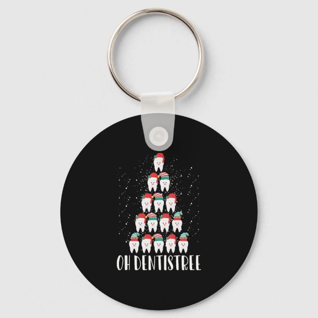 Oh Dentistree Funny Dental Surgeon Xmas Dentistry Key Ring (Front)