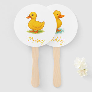 Oh Duck, It’s a Baby! Baby Shower Game Hand Fan