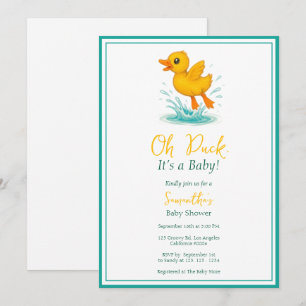 Oh Duck, It’s a Baby! Cute Baby Shower Invitation