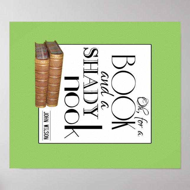 Oh for a book and a shady nook poster (Front)